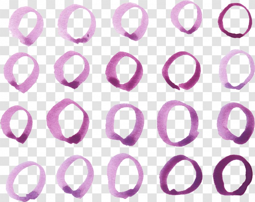 Circle Watercolor Painting Pattern - Magenta - Patterns Transparent PNG