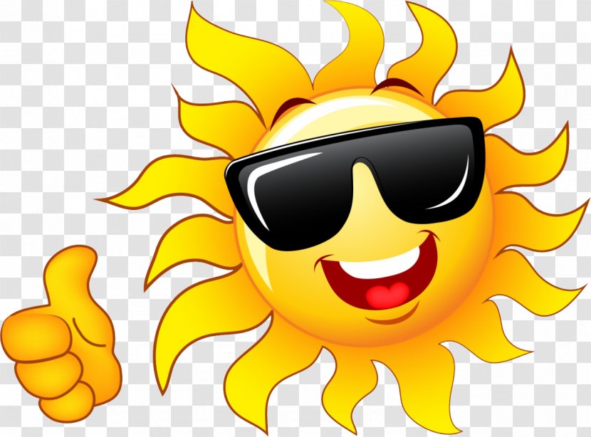 Sunlight Solar Power Smiley Clip Art - Sunglasses - Emoji Transparent PNG
