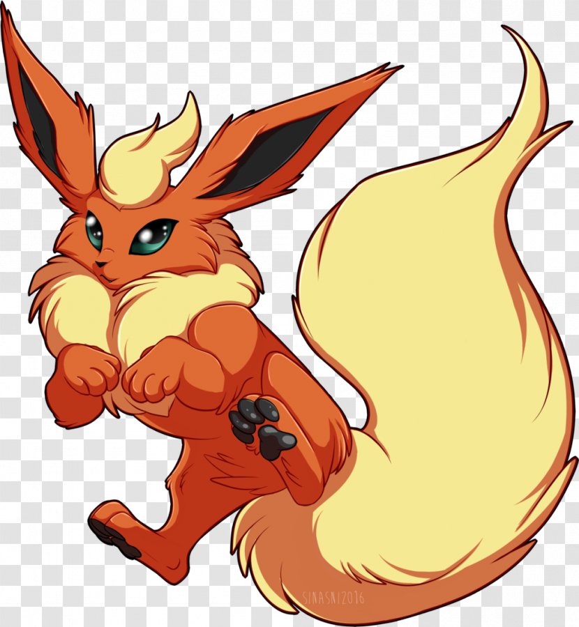 Flareon Red Fox Eevee Vaporeon Jolteon - Cartoon - Pokemon Transparent PNG