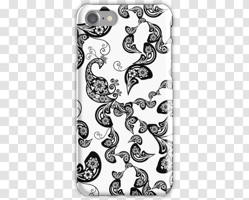 Paisley Sony Ericsson Xperia X10 Drawing Monochrome Mobile Phone Accessories - Pavo - Boho Floral Transparent PNG