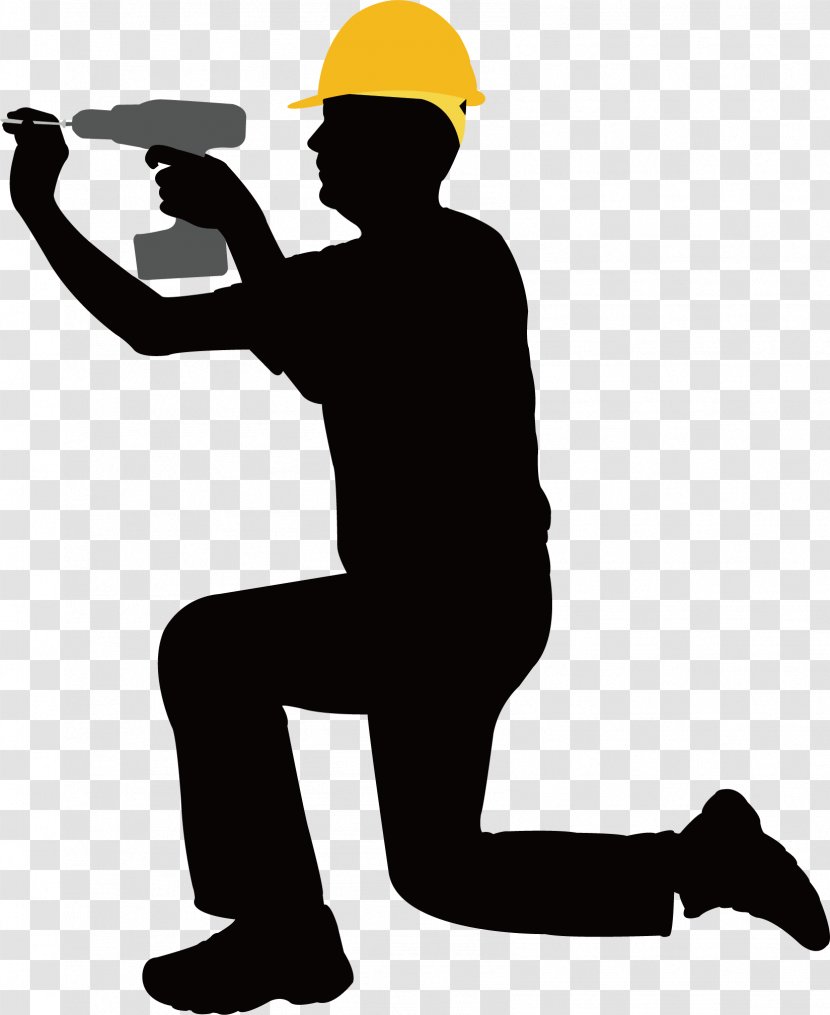 Construction Worker Laborer Architectural Engineering Clip Art - Male - Mounting Screw Transparent PNG