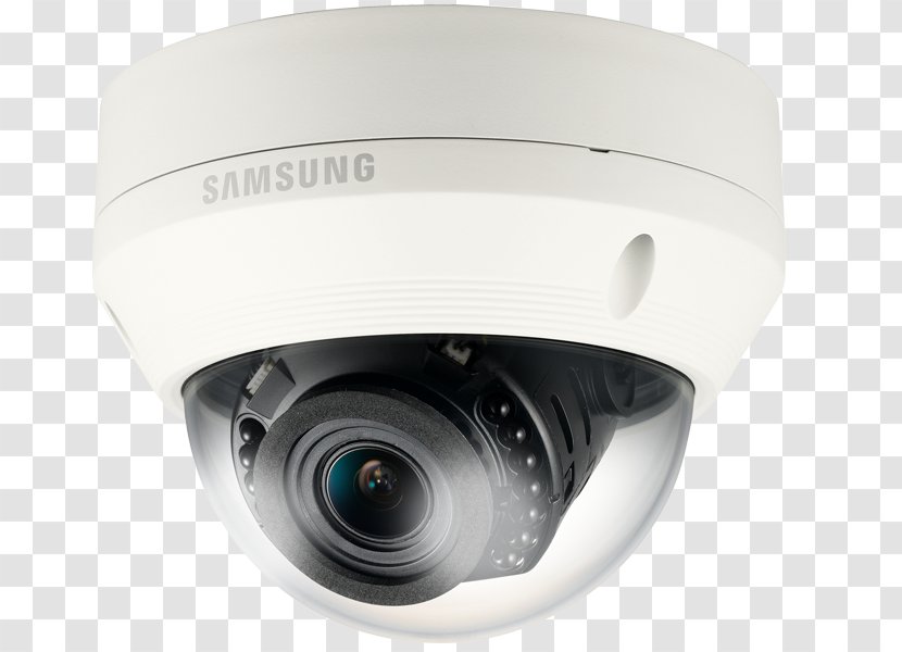 IP Camera Closed-circuit Television Samsung 1.3Mp Hd Vandal-Resistant Ir Dome Video Cameras - Optics Transparent PNG