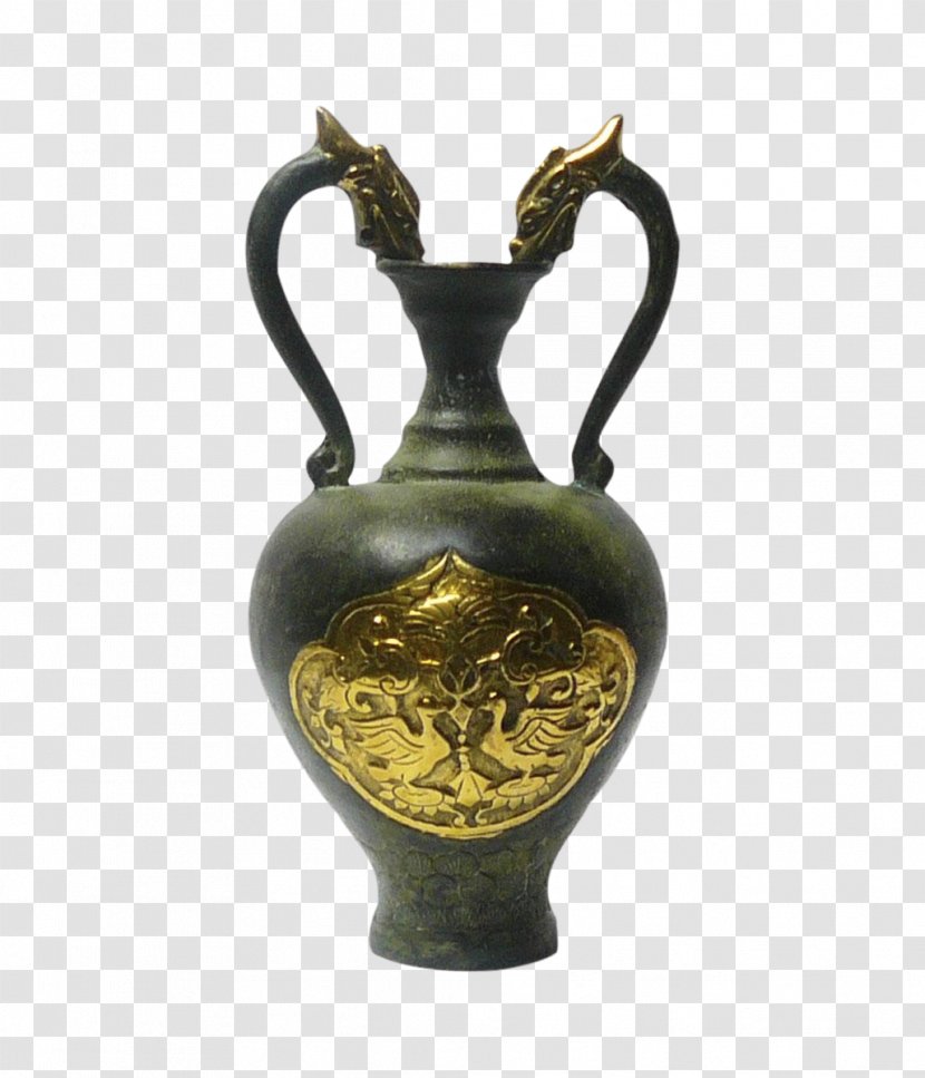 Vase Bronze Ceramic Pitcher Brass - Antique Transparent PNG