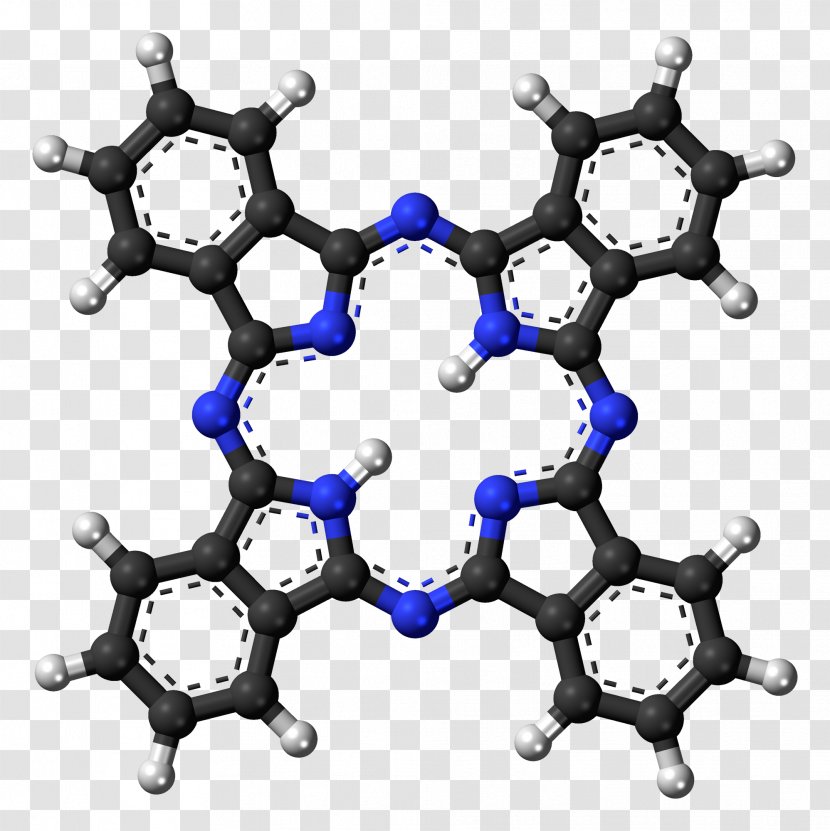 Phthalocyanine Blue BN Molecule Atom Dye - Hydrogen - Science Transparent PNG