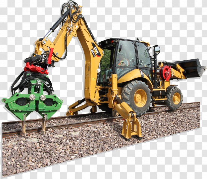 Caterpillar Inc. Rail Transport Backhoe Excavator Machine - Wheel Transparent PNG