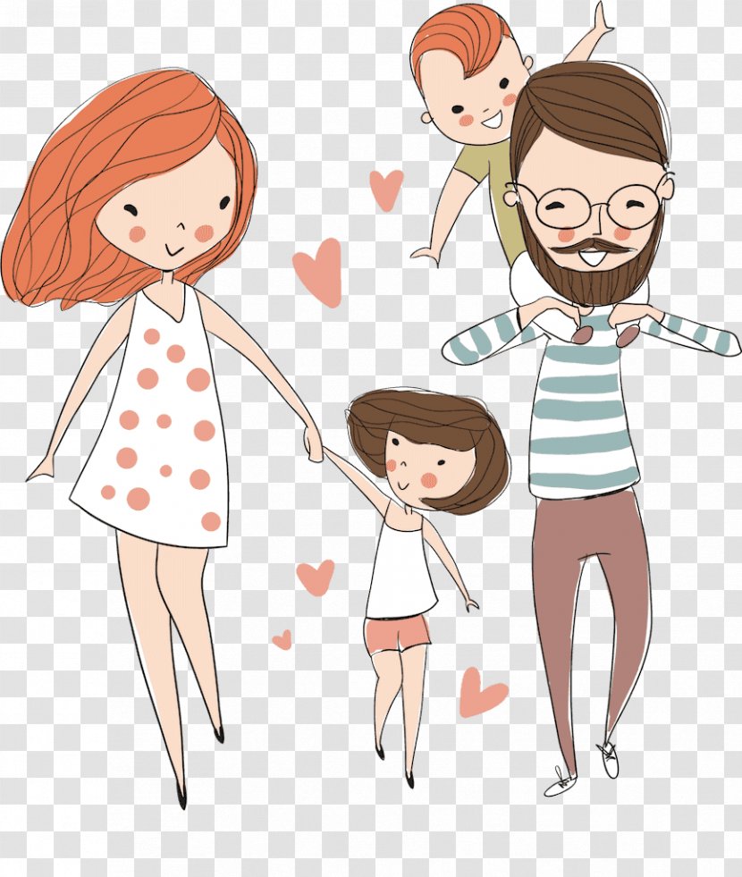 Family Father Love - Watercolor - Parents Transparent PNG