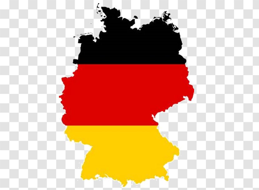 Flag Of Germany West Map Transparent PNG