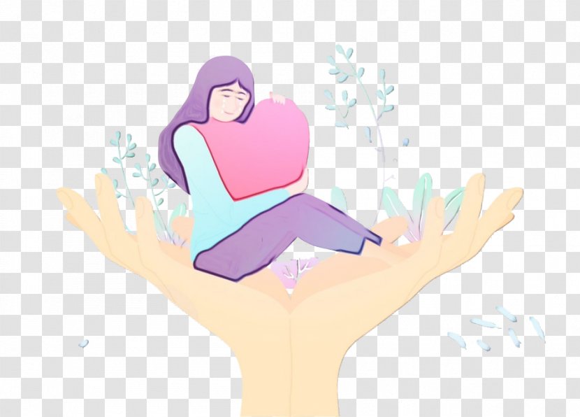 Cartoon Pink Hand Gesture Animation - Love Finger Transparent PNG