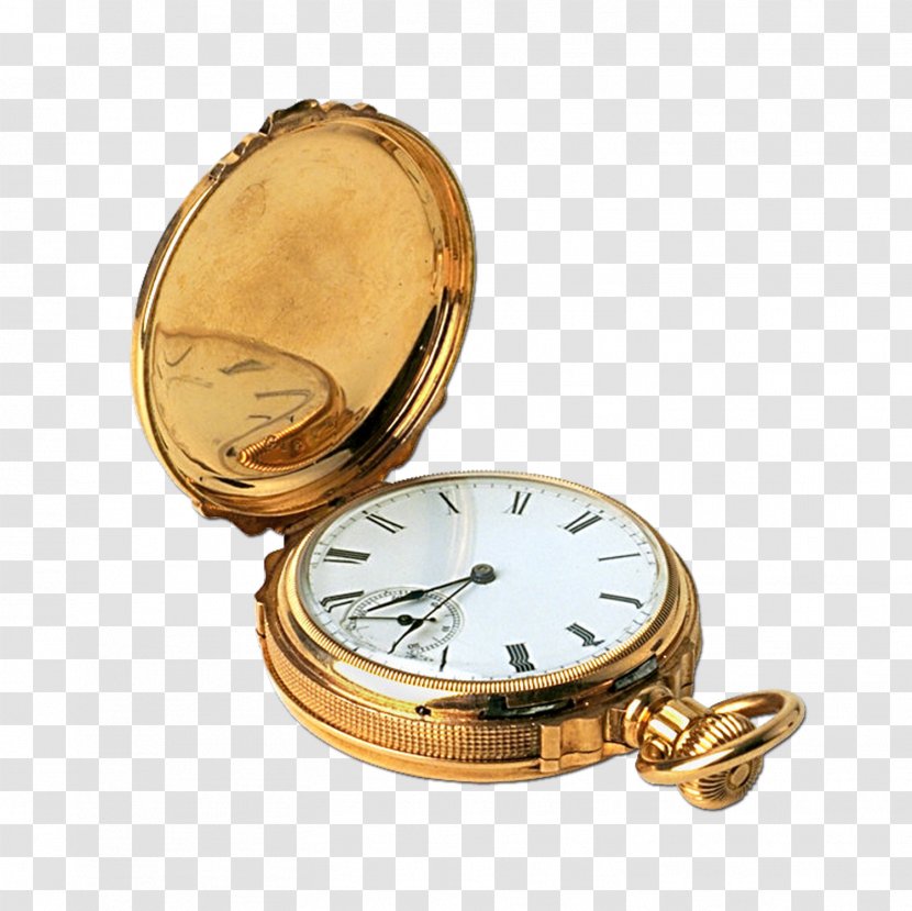 Pocket Watch Clock Pixabay - Metal - Record Time Transparent PNG