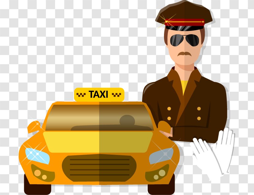 Hotel Royalty-free Photography Illustration - Receptionist - Taxi Cartoon Character Pattern Transparent PNG