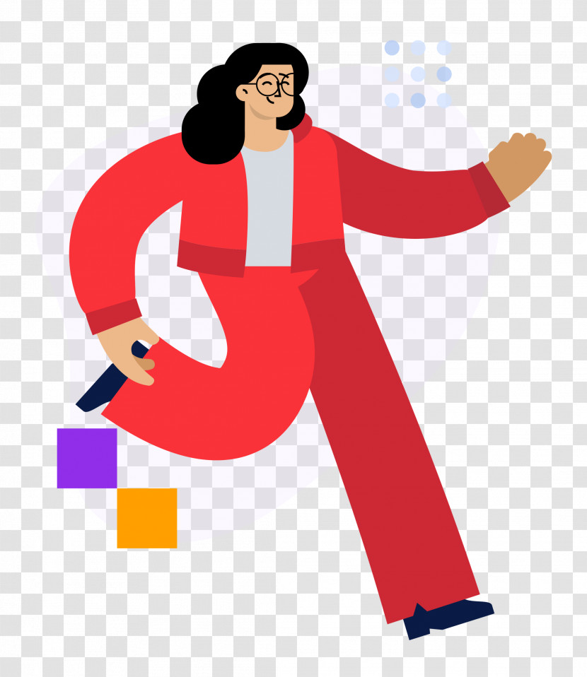 Cartoon Character Red Shoe Happiness Transparent PNG