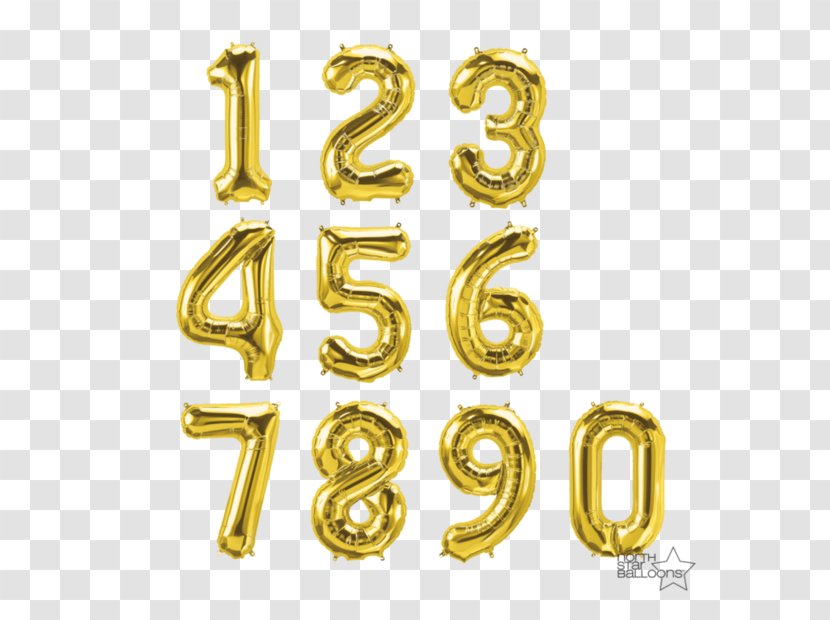 Brass Number Gold Toy Balloon Material - Silver 3d Transparent PNG