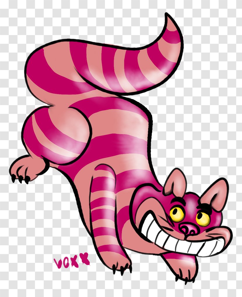 Cat Cartoon Character Clip Art - Pink - Cheshire Transparent PNG