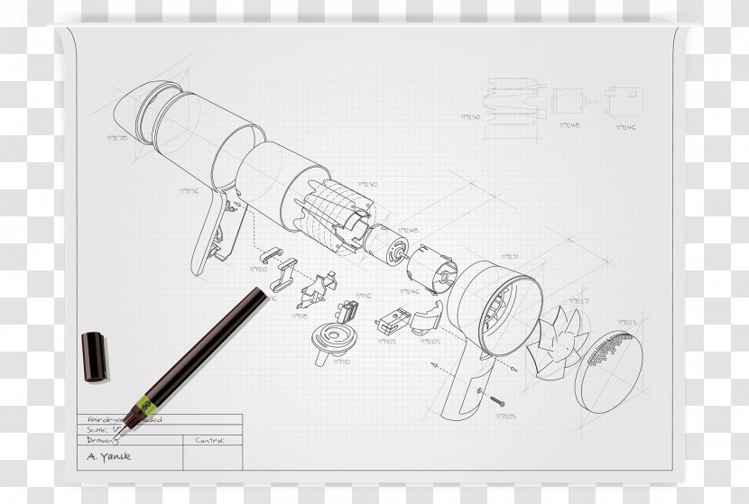 Technical Drawing Industrial Design Sketch - Production Transparent PNG