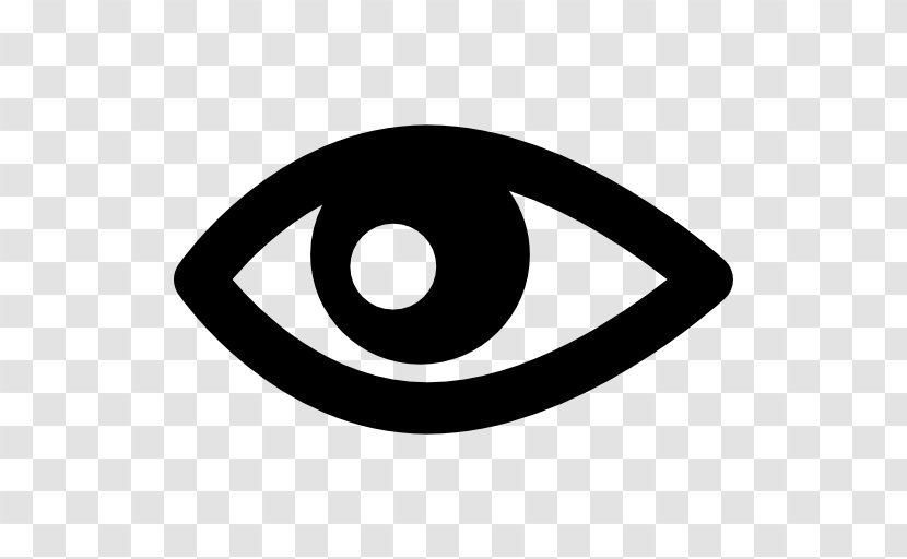 Symbol Eye Arrow - Black And White Transparent PNG