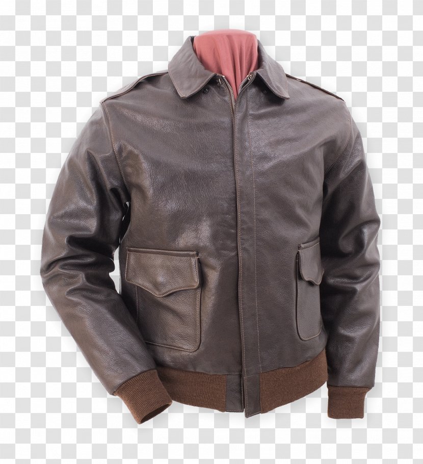 Leather Jacket A-2 Flight Seal Brown Transparent PNG