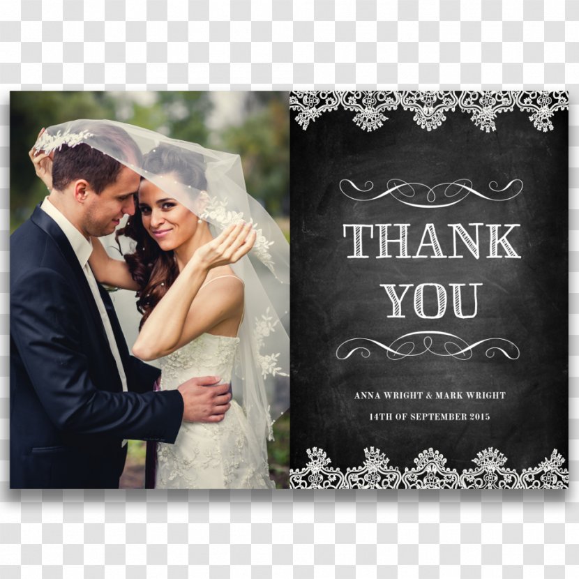 Wedding Invitation Photography Bride - Thank You Transparent PNG