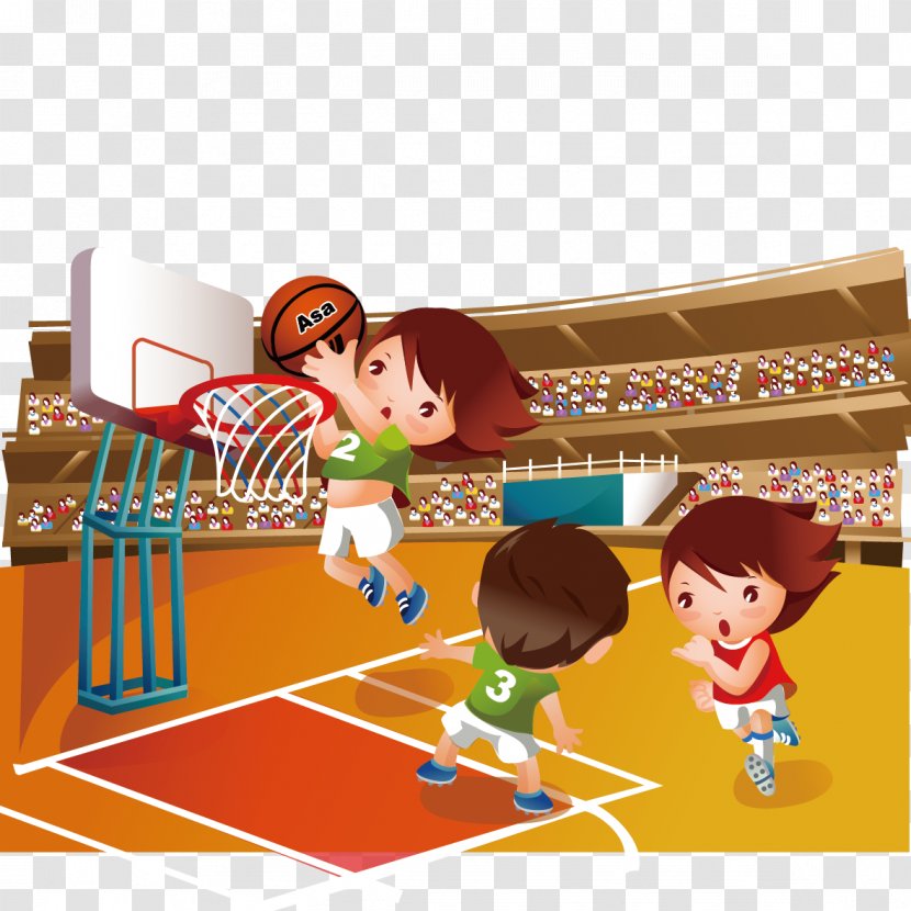Basketball Cartoon Sport Illustration - Photography - Playing Transparent PNG