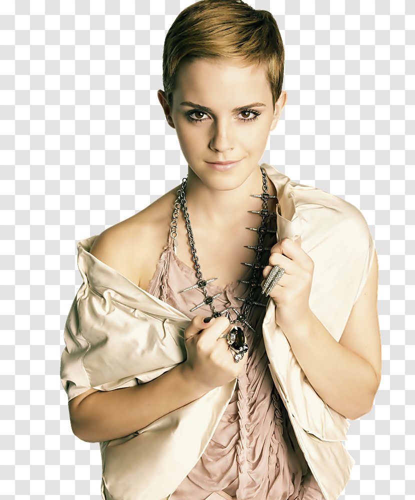 Emma Watson My Week With Marilyn Actor Pixie Cut - Shoulder Transparent PNG