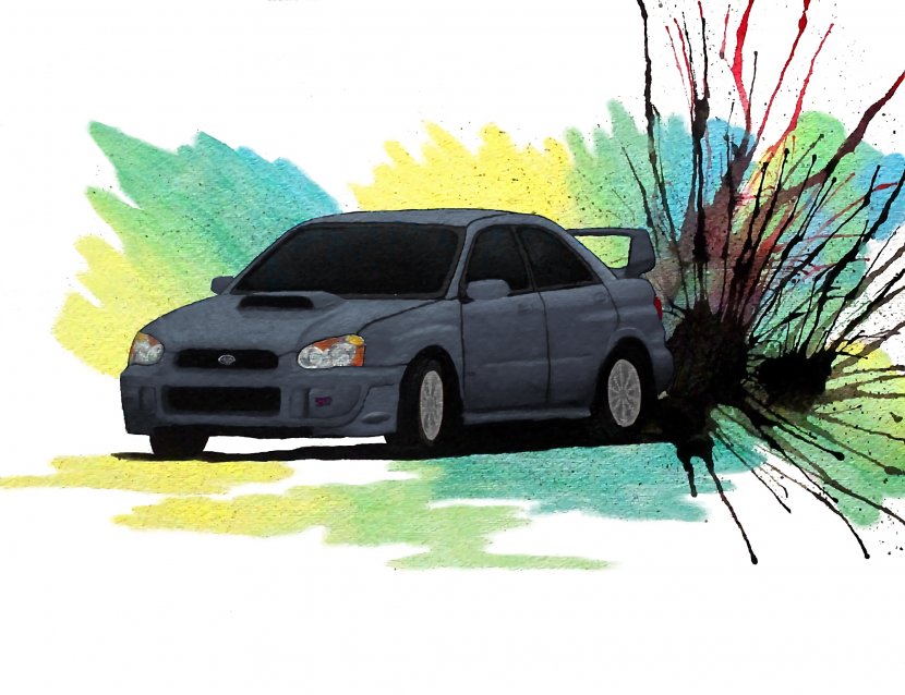 Car Subaru WRX BRZ Impreza STI - Canvas Print Transparent PNG