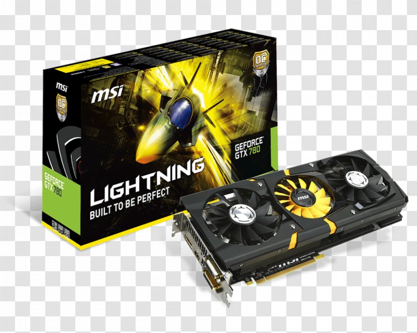 Graphics Cards & Video Adapters Top Performance Card For Extreme Overclocking N780 LIGHTNING GeForce Micro-Star International Digital Visual Interface - Computer - Presentation Transparent PNG