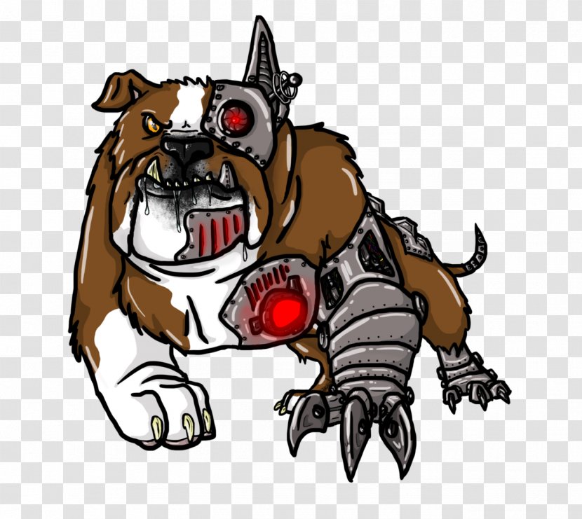 Bulldog Cyborg Puppy Drawing DeviantArt - Dog Like Mammal Transparent PNG