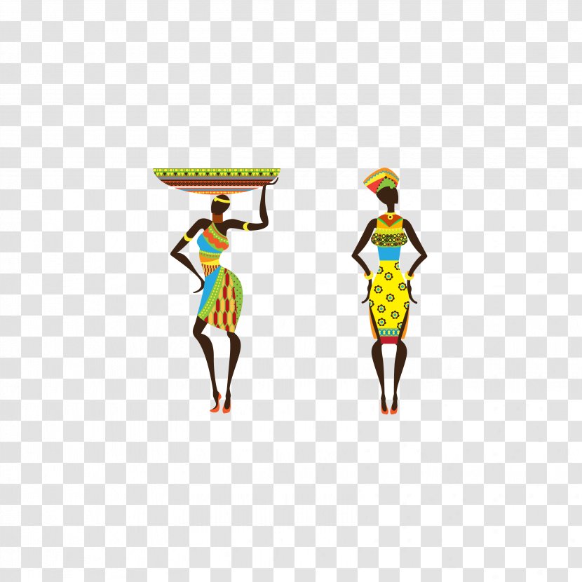 Africa Poster Printmaking Watercolor Painting Tribal Art - African Women Collection Transparent PNG