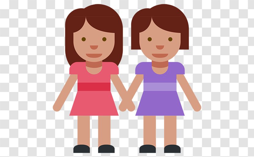 Emoji Woman Holding Hands IPhone - Silhouette Transparent PNG