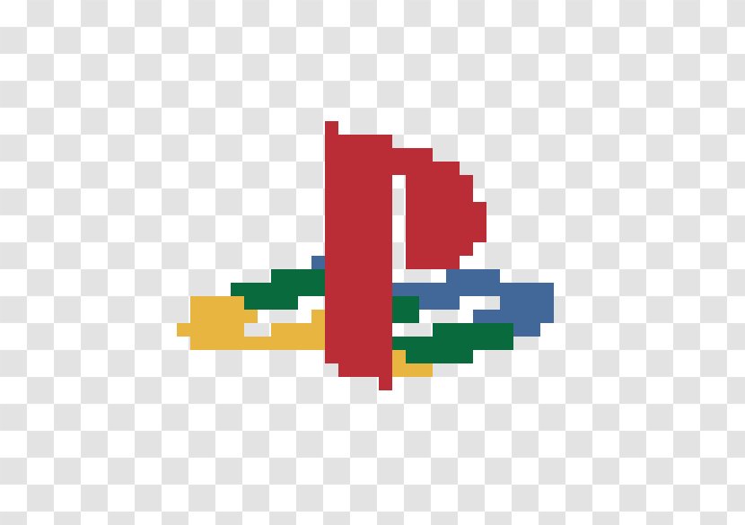 PlayStation 2 Minecraft 4 Pixel Art - Text - Cross Stitch Logo Transparent PNG