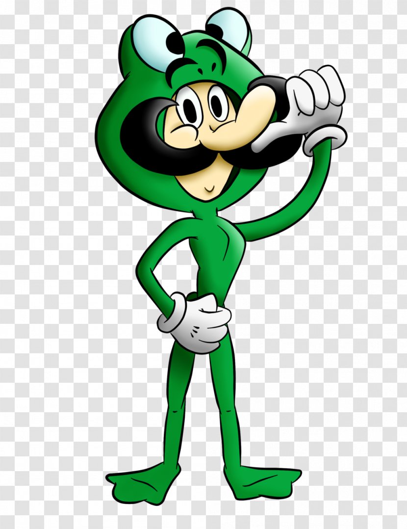 Luigi Drawing Art Kirby Super Star Mario - Fictional Character - Frog Transparent PNG