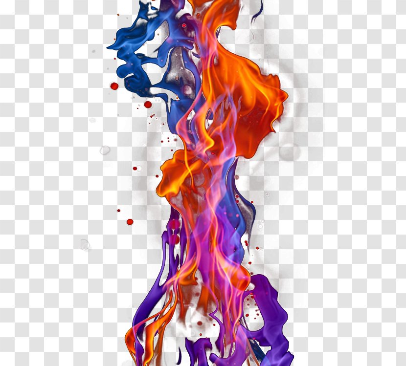 Flame Blue Red - Overlap Transparent PNG