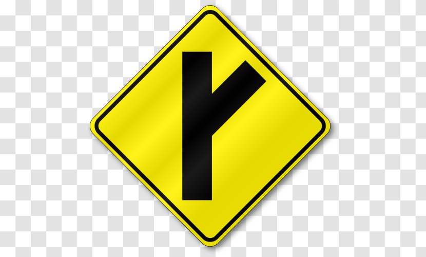 Traffic Sign Warning Side Road Three-way Junction - Driving - Diamond Letter Transparent PNG