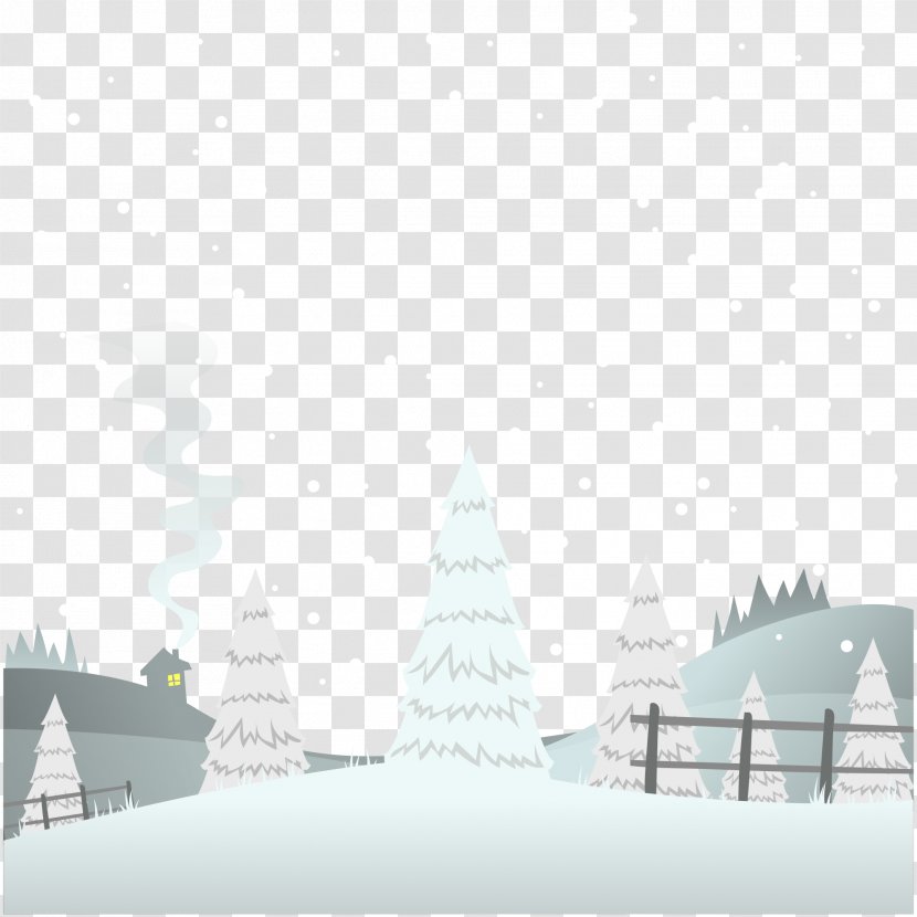 Winter Vector Graphics Image Illustration - Snow - Pine Family Transparent PNG