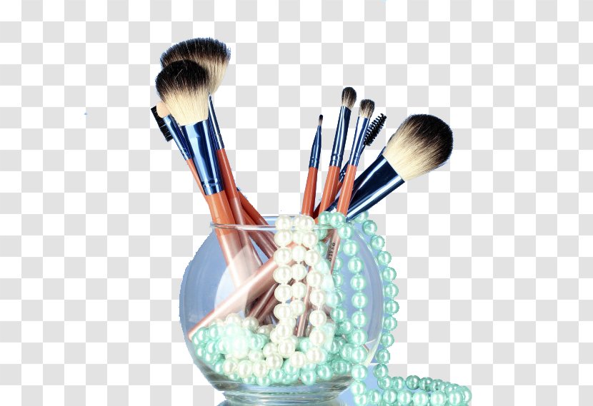 Cosmetics Makeup Brush Cosmetology - Glass Pearl Tools Transparent PNG