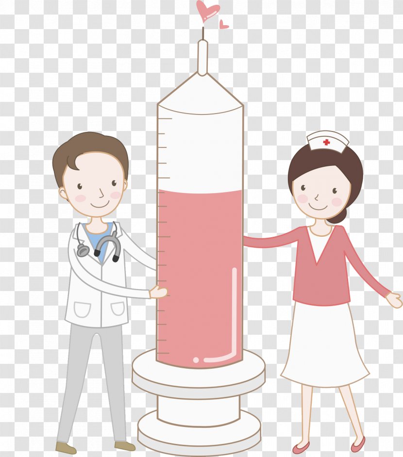 Vaccination Nursing Influenza - Cartoon - Needle Tube Transparent PNG