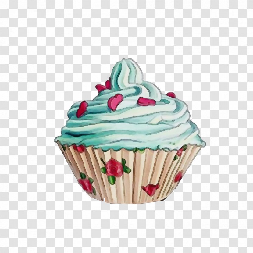 Cupcake Buttercream Cake Baking Cup Icing - Pink - Muffin Transparent PNG
