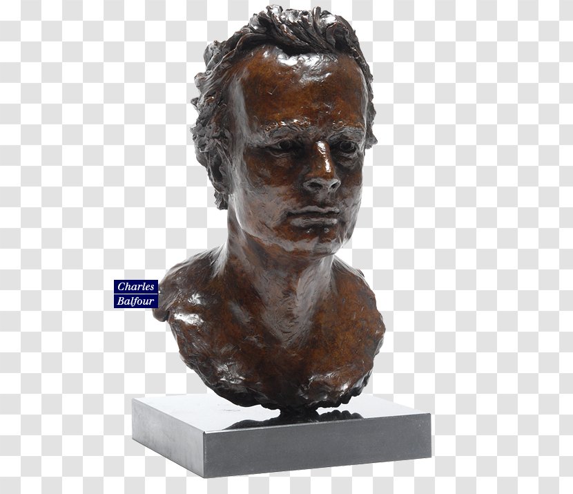 Bust Portrait Bronze Sculpture - David Transparent PNG