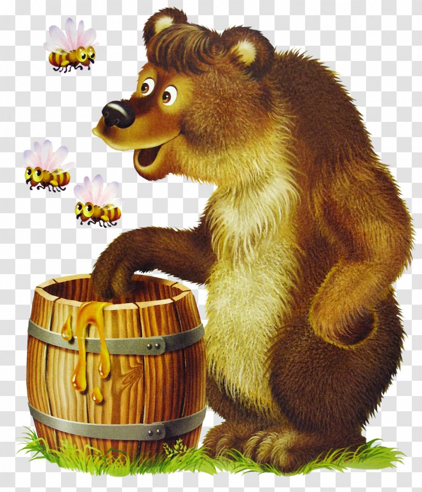 Russia Child Verse Candy Honey - Watercolor - Bear Transparent PNG