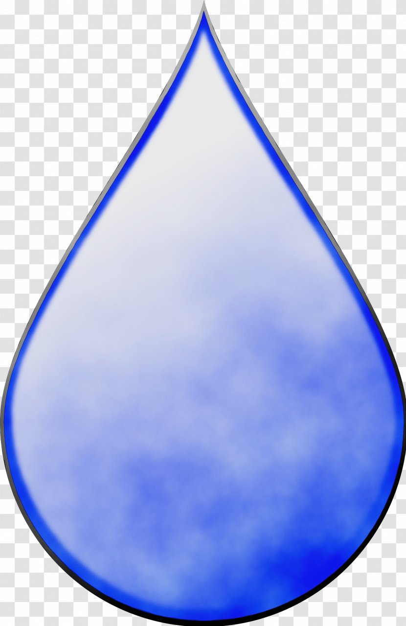Watercolor Drop - Electric Blue Cobalt Transparent PNG