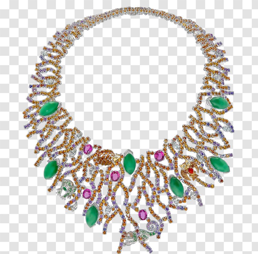 Emerald Body Jewellery Turquoise Necklace - Chain Transparent PNG