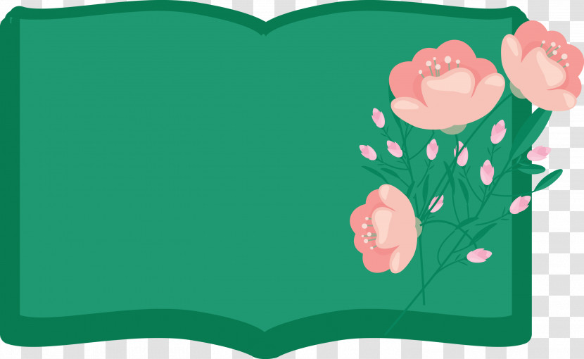 Flower Book Frame Flower Frame Book Frame Transparent PNG