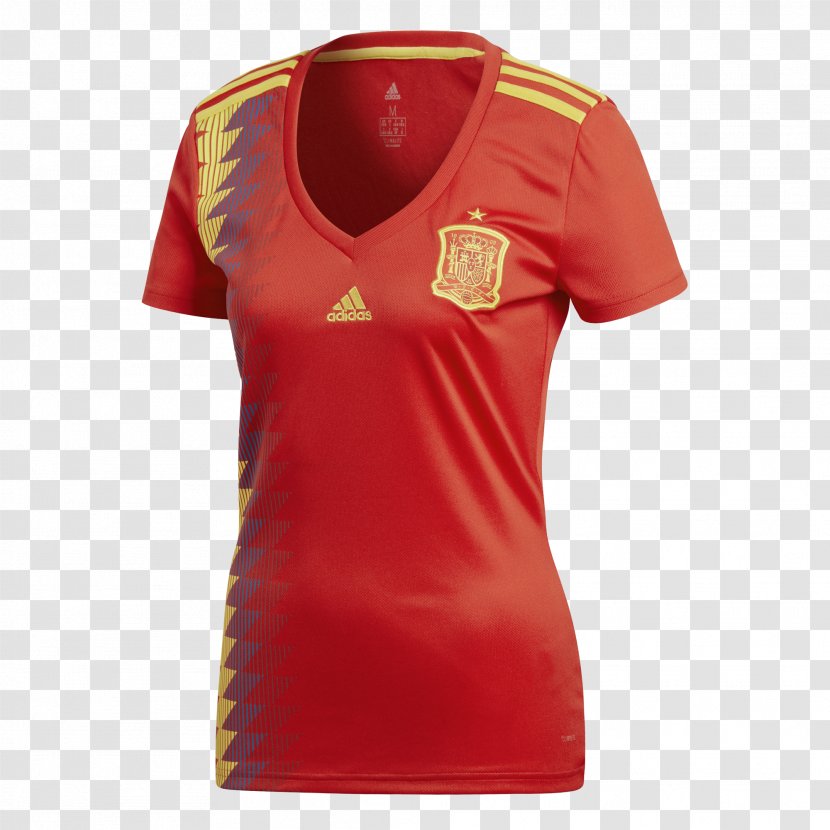 2018 World Cup Spain National Football Team T-shirt Adidas - Active Shirt - Num 25 Jersey Transparent PNG