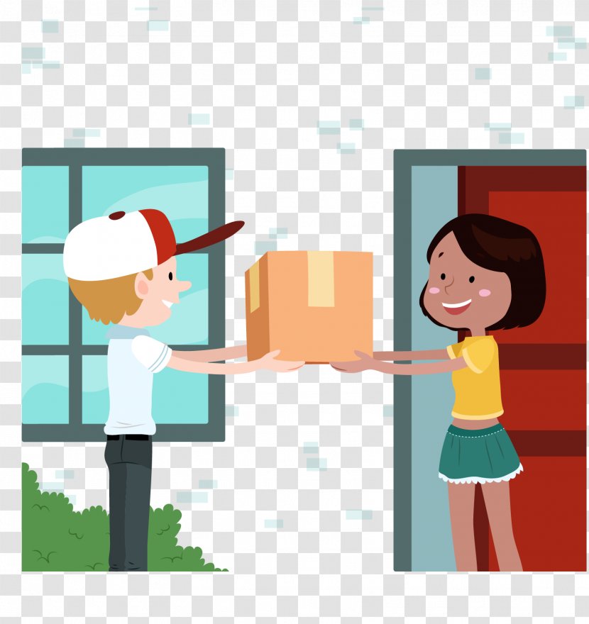 Delivery Courier Logistics Business Freight Transport - Vector By Hand Transparent PNG