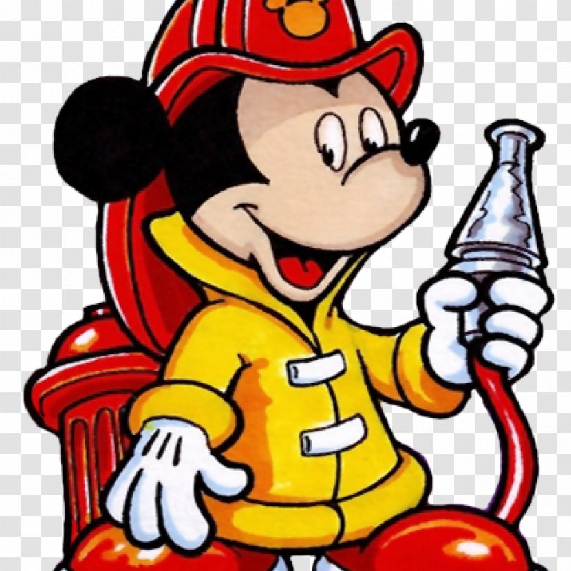 Mickey Mouse Minnie Donald Duck Firefighter Fire Department - Fireman Pattern Transparent PNG
