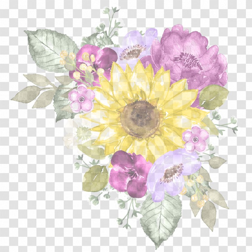 Flower Cut Flowers Pink Yellow Petal - Bouquet - Violet Flowering Plant Transparent PNG