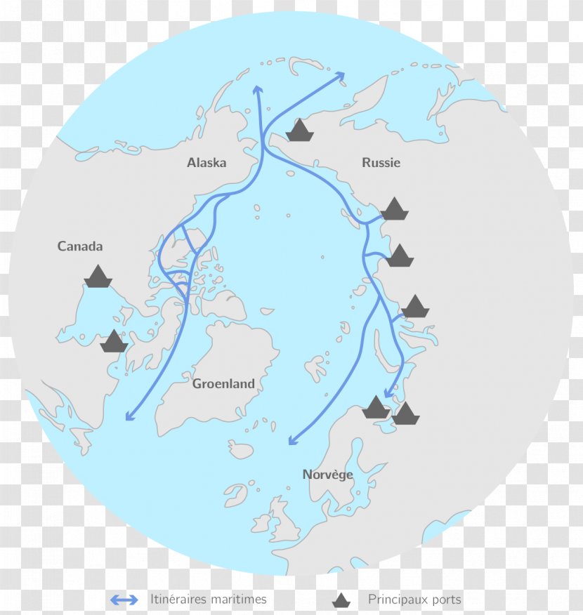 Arctic Global Warming Geography Route Maritime Water - World - Accident Transparent PNG