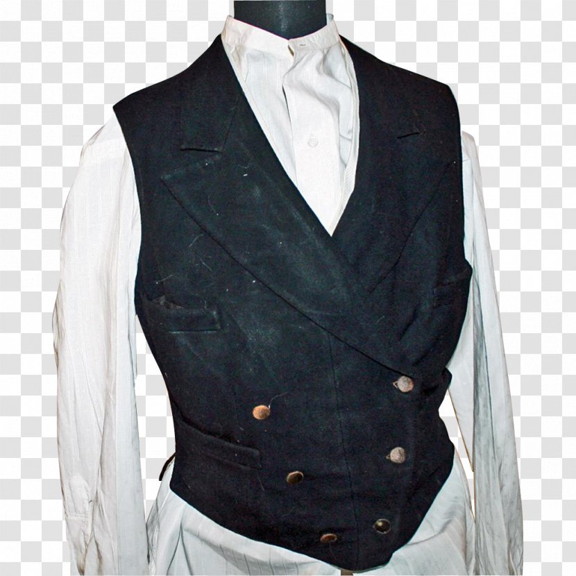 Blazer Victorian Era Edwardian Gilets Button - Silhouette Transparent PNG