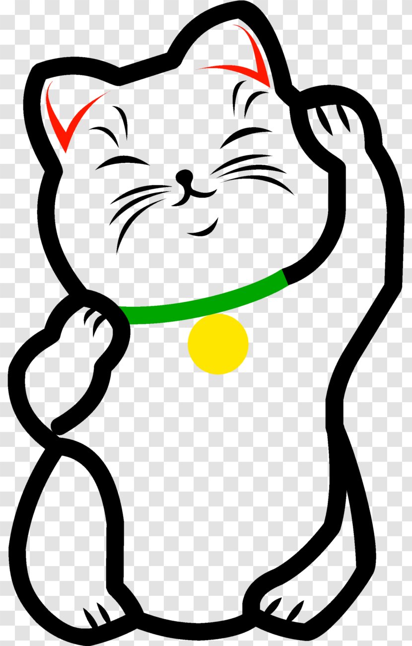 Cat Maneki-neko Luck Whiskers - Chifa Transparent PNG