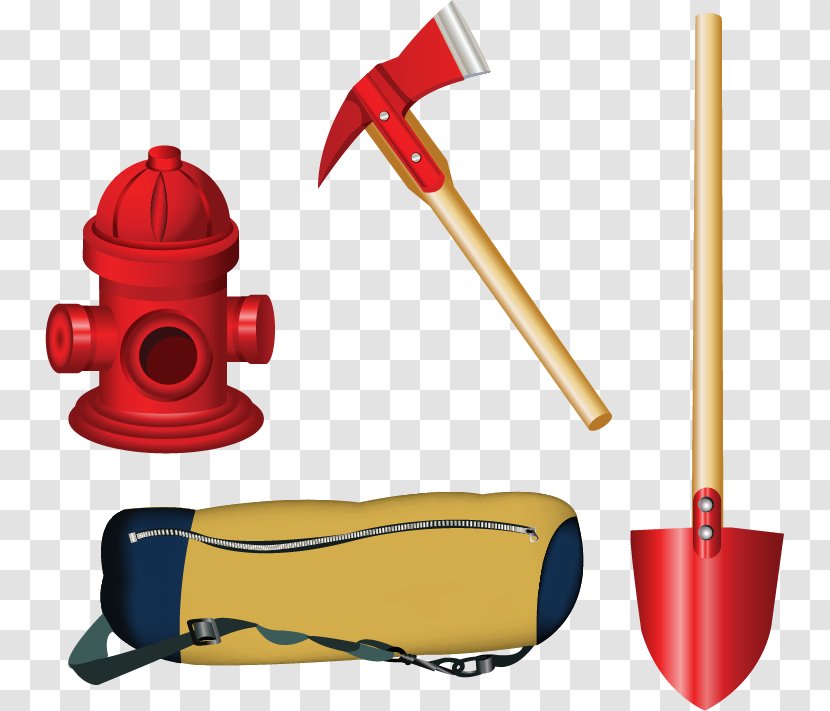 Fire Extinguisher Firefighter Firefighting - Hydrant - Ax Shovel Site Tool Transparent PNG