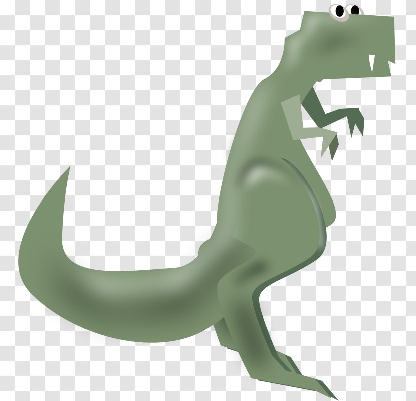 Clip Art - Organism - Green Cartoon Dinosaur Standing Transparent PNG